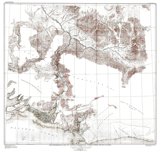 Map : Mineral resources of the Kotsina - Chitina region, Alaska, 1908 Cartography Wall Art :