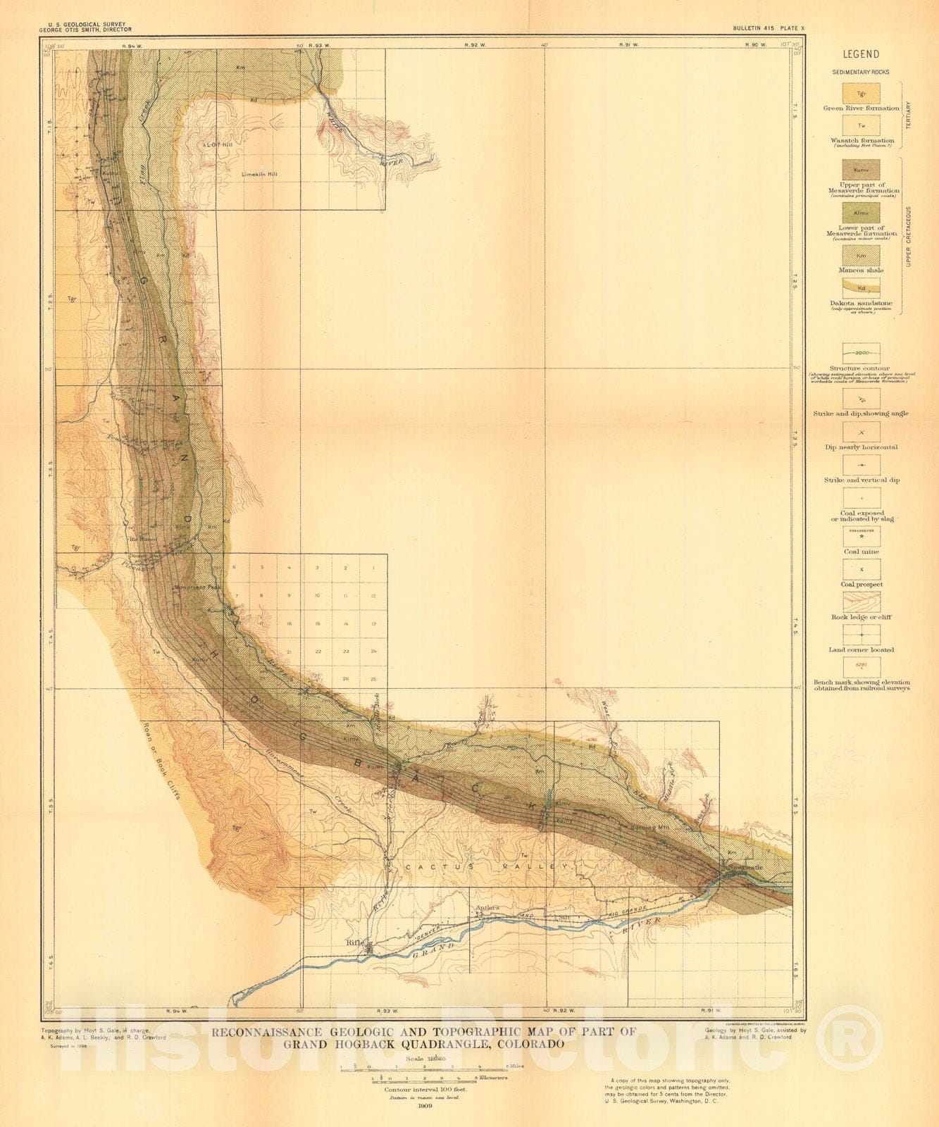 Map : Coal fields of northwestern Colorado and northeastern Utah, 1910 Cartography Wall Art :