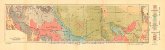 Map : A reconnaissance of parts of northwestern New Mexico and northern Arizona, 1910 Cartography Wall Art :