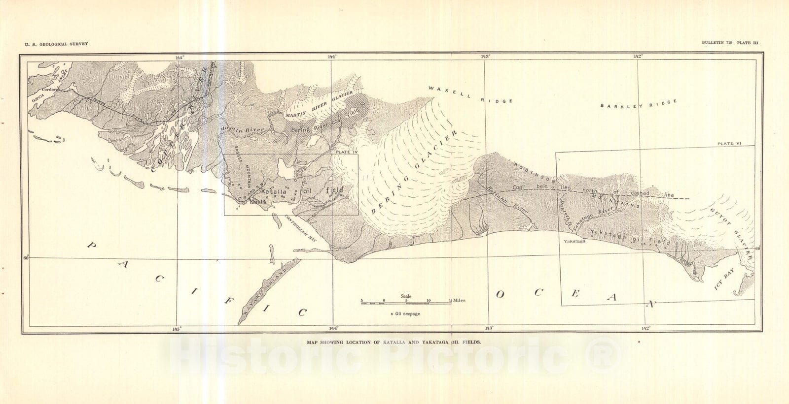 Map : Preliminary report on petroleum in Alaska, 1921 Cartography Wall Art :