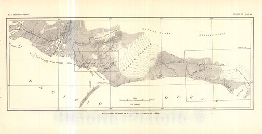 Map : Preliminary report on petroleum in Alaska, 1921 Cartography Wall Art :