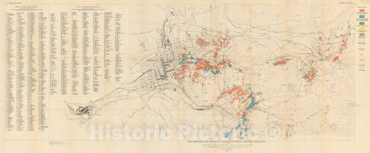 Map : Guides to ore in the Leadville district, Colorado, 1926 Cartography Wall Art :