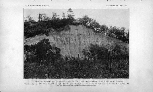 Map : Geology and mineral resources of the Cleveland district, Ohio, 1931 Cartography Wall Art :