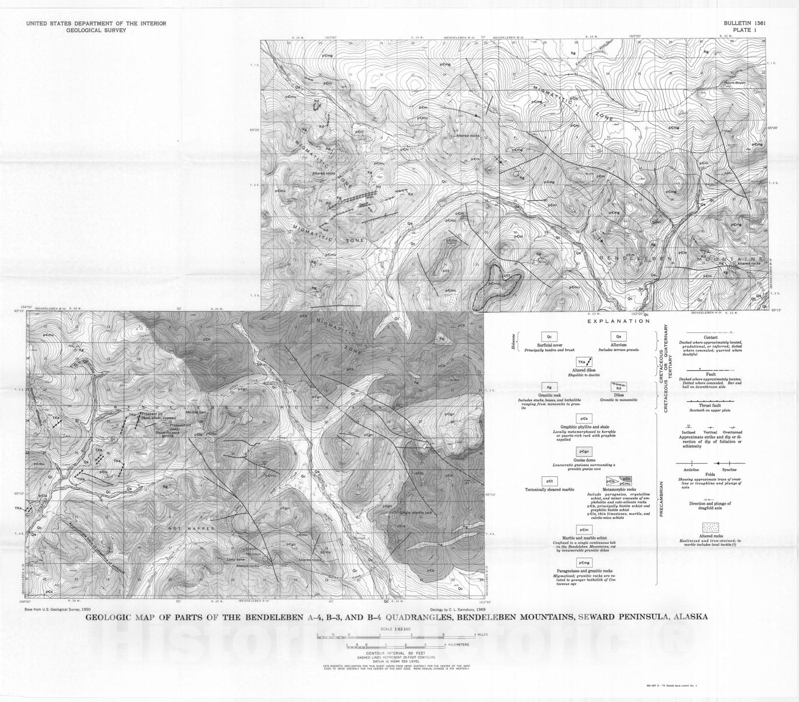 Map : An integrated system of geologic mapping and geochemical sampling by light aircraft, 1973 Cartography Wall Art :