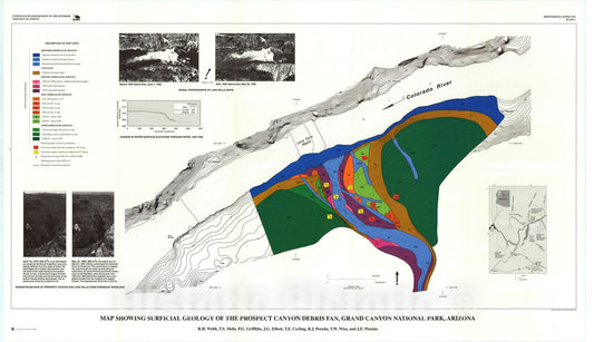 Map : Lava Falls Rapid in Grand Canyon: effects of Late Holocene debris flows on the Colorado River, 1999 Cartography Wall Art :