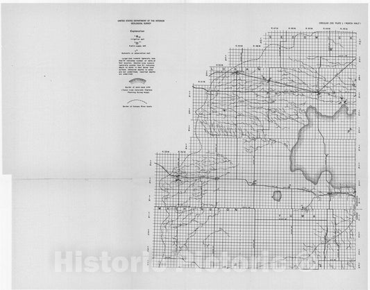 Map : Irrigation-well development in the Kansas River basin of eastern Colorado, 1953 Cartography Wall Art :
