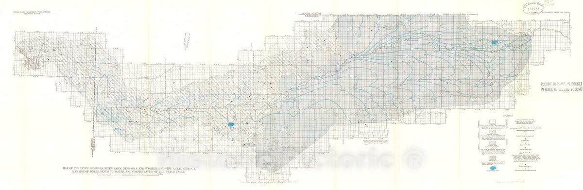 Map : Geology and ground-water resources of the upper Niobrara River basin, Nebraska and Wyoming, with a section on chemical quality of the ground water, 1956 Cartography Wall Art :