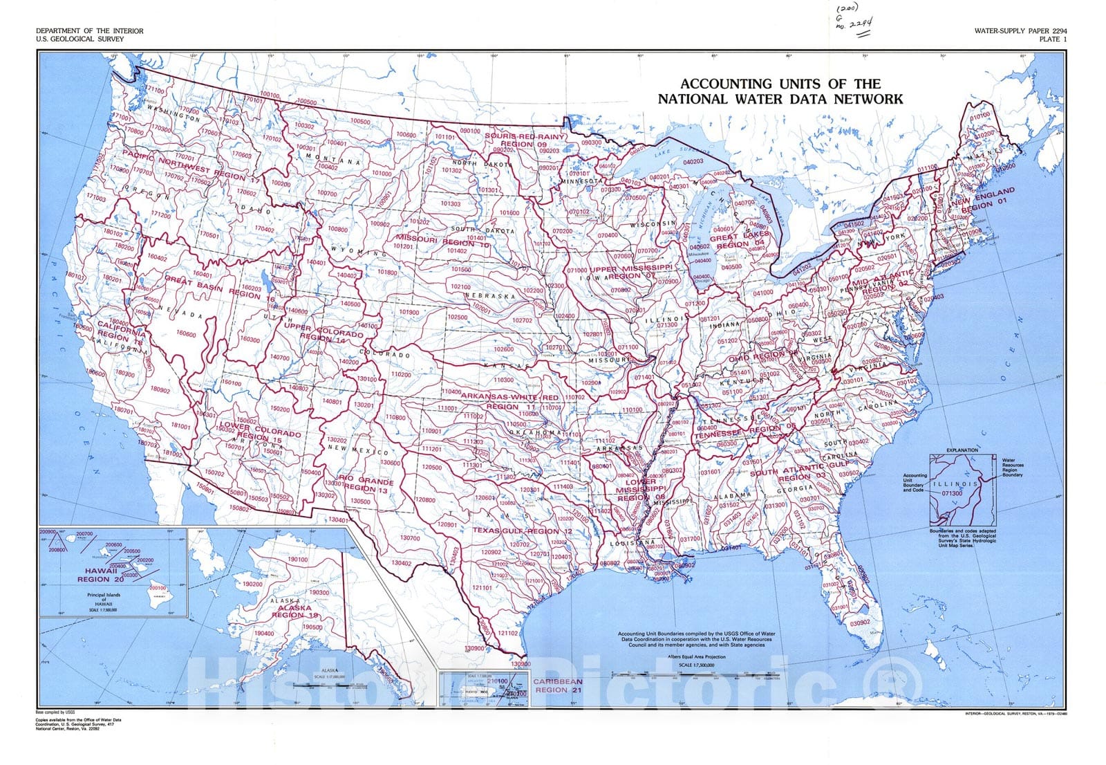 Map : Hydrologic unit maps, 1987 Cartography Wall Art :