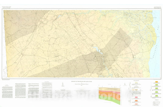 Map : Geology of the Dover area, Delaware, 1983 Cartography Wall Art :