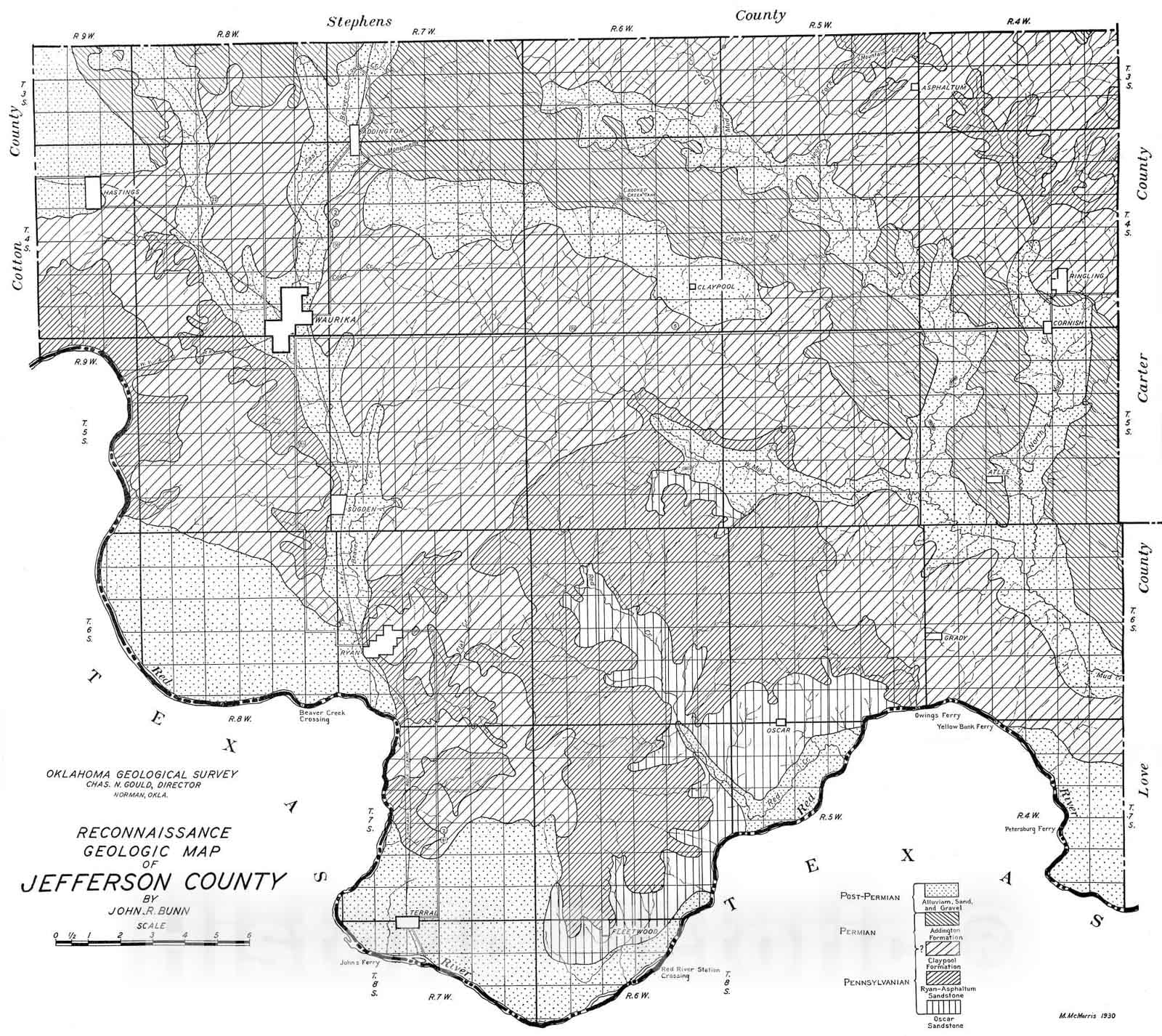 Map : Plate 33. Reconnaissance geologic map of Jefferson County, 1928 Cartography Wall Art :