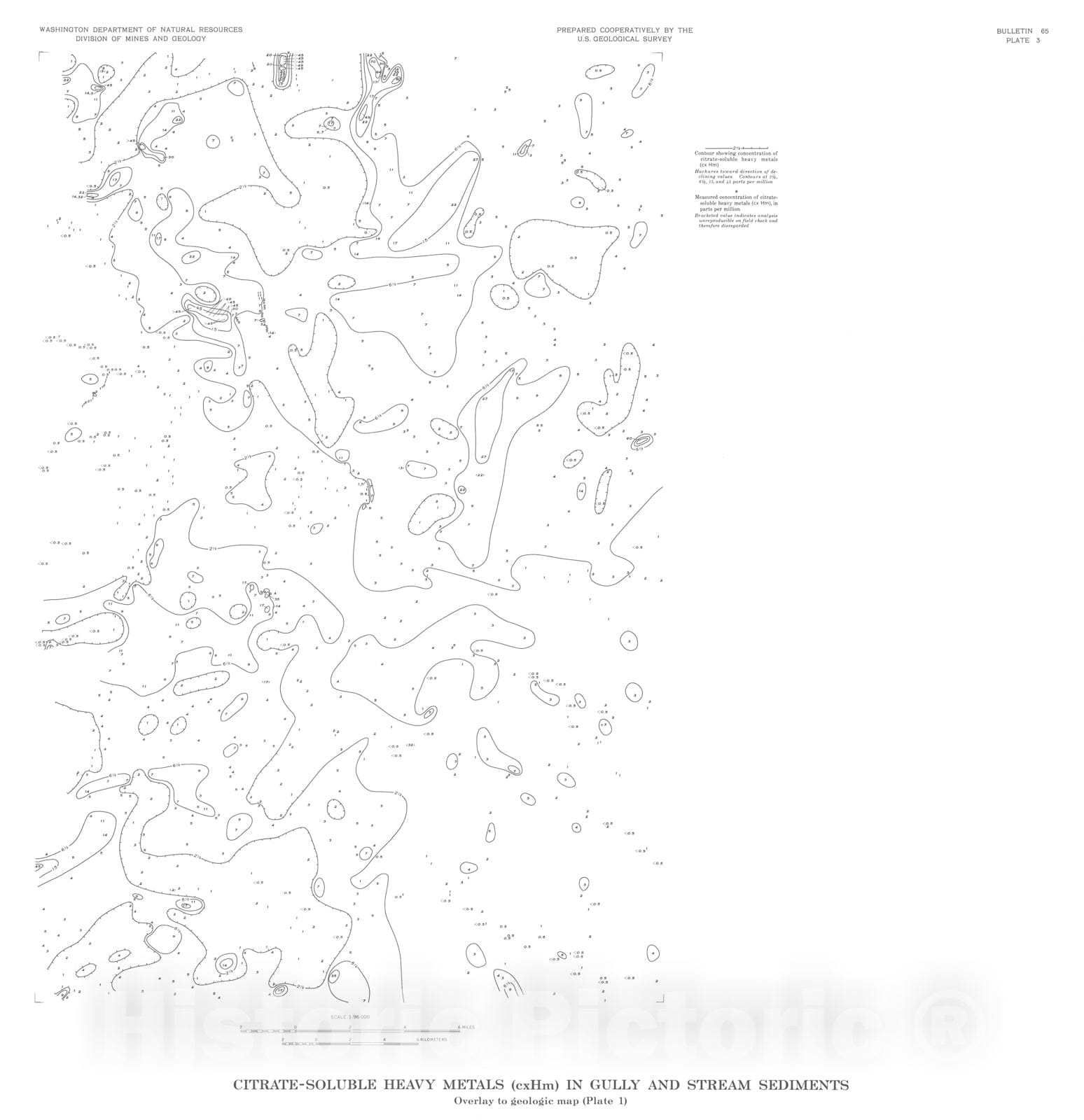 Map : Distribution of copper and other metals in gully sediments of part of Okanogan County, Washington, 1972 Cartography Wall Art :