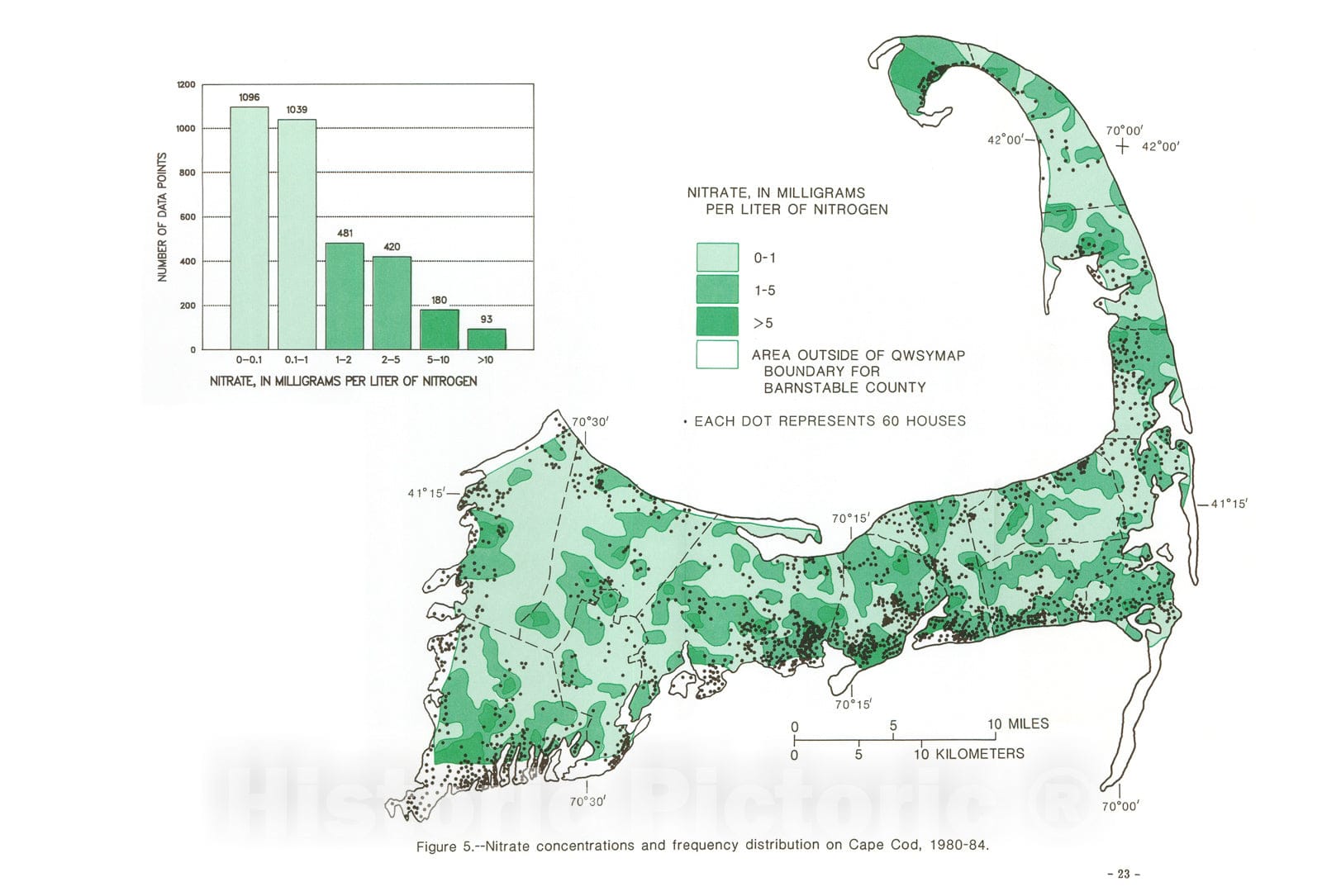 Map : The relation of ground-water quality to housing density, Cape Cod, Massachusetts, 1986 Cartography Wall Art :