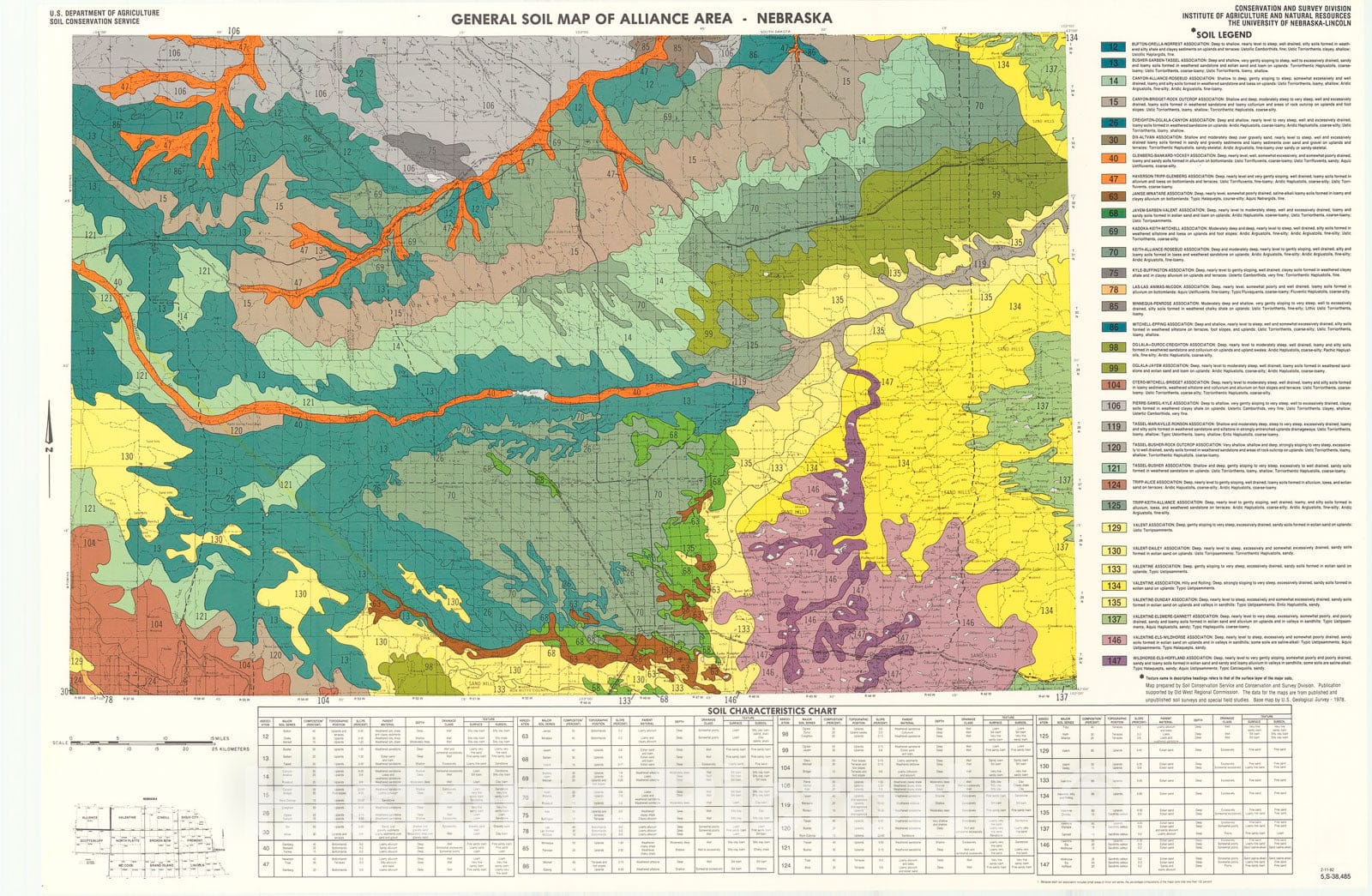 Map : Quadrangle soil maps - Alliance, 1981 Cartography Wall Art :