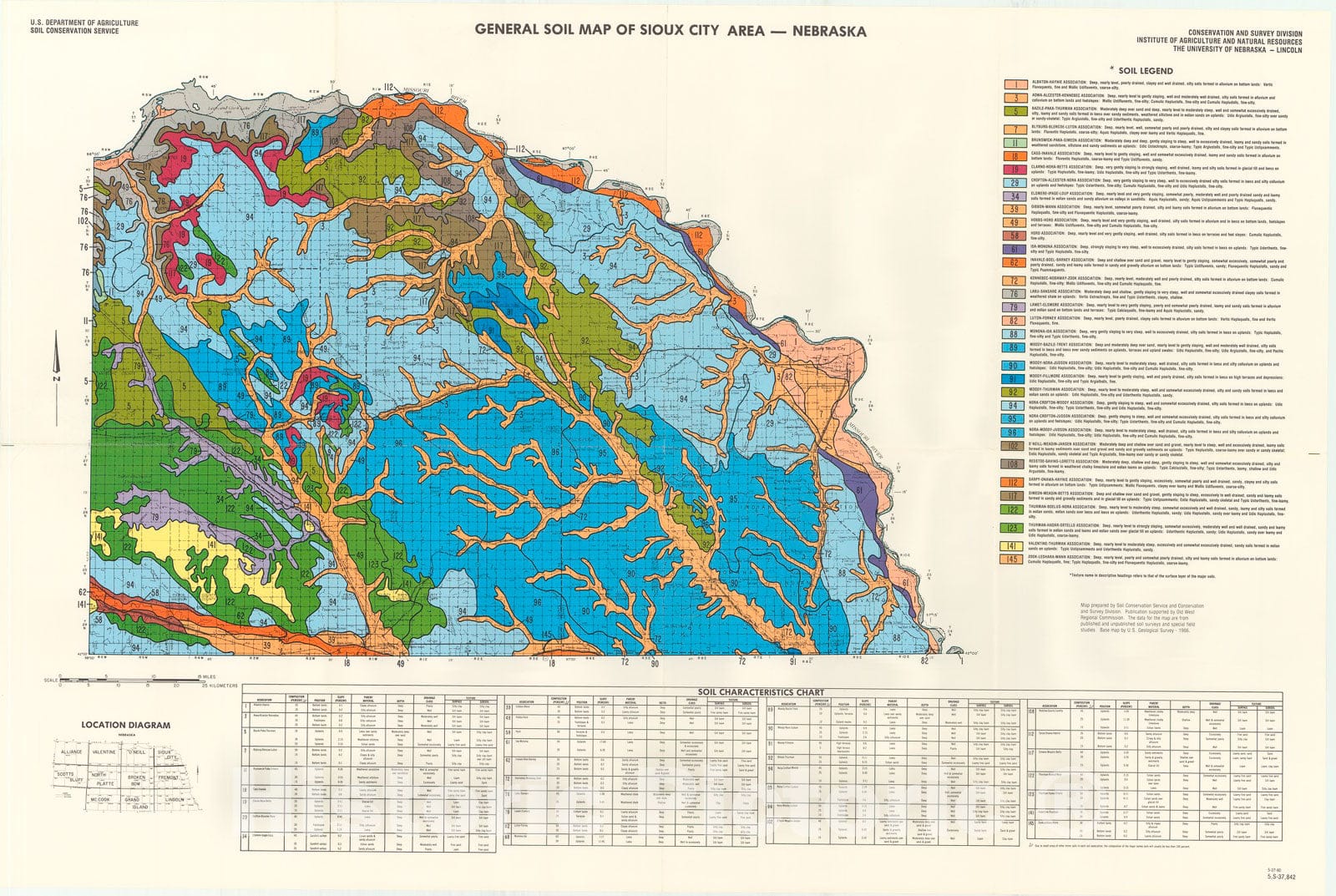 Map : Quadrangle soil maps _x005F_x0016_ Sioux City, 1981 Cartography Wall Art :