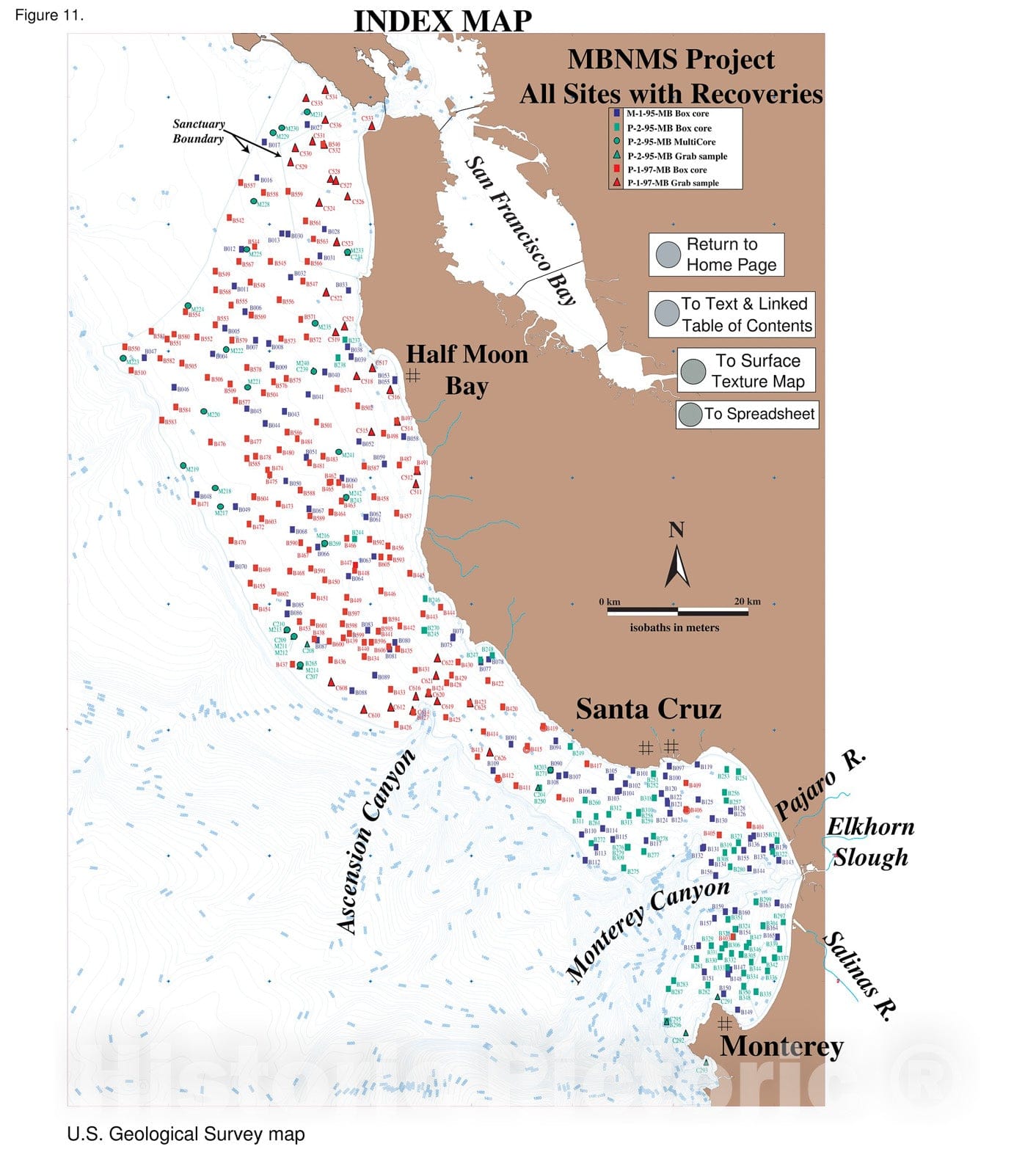 Map : Core descriptions, core photographs, physical property logs and surface textural data of sediment cores recovered from the contine, 2001 Cartography Wall Art :