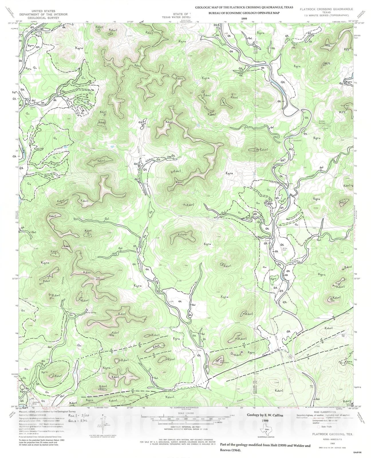 Map : Flat Rock Crossing Quadrangle, 1999 Cartography Wall Art :