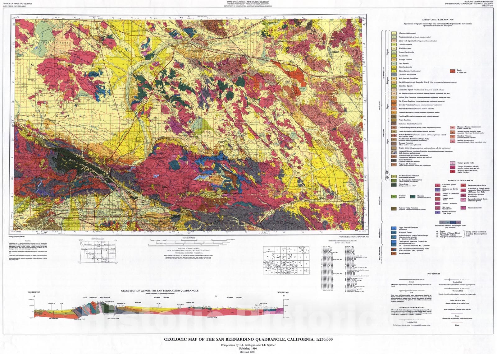 Map : Mineral land classification of a portion of Tuolumne County for carbonate rock, 1997 Cartography Wall Art :