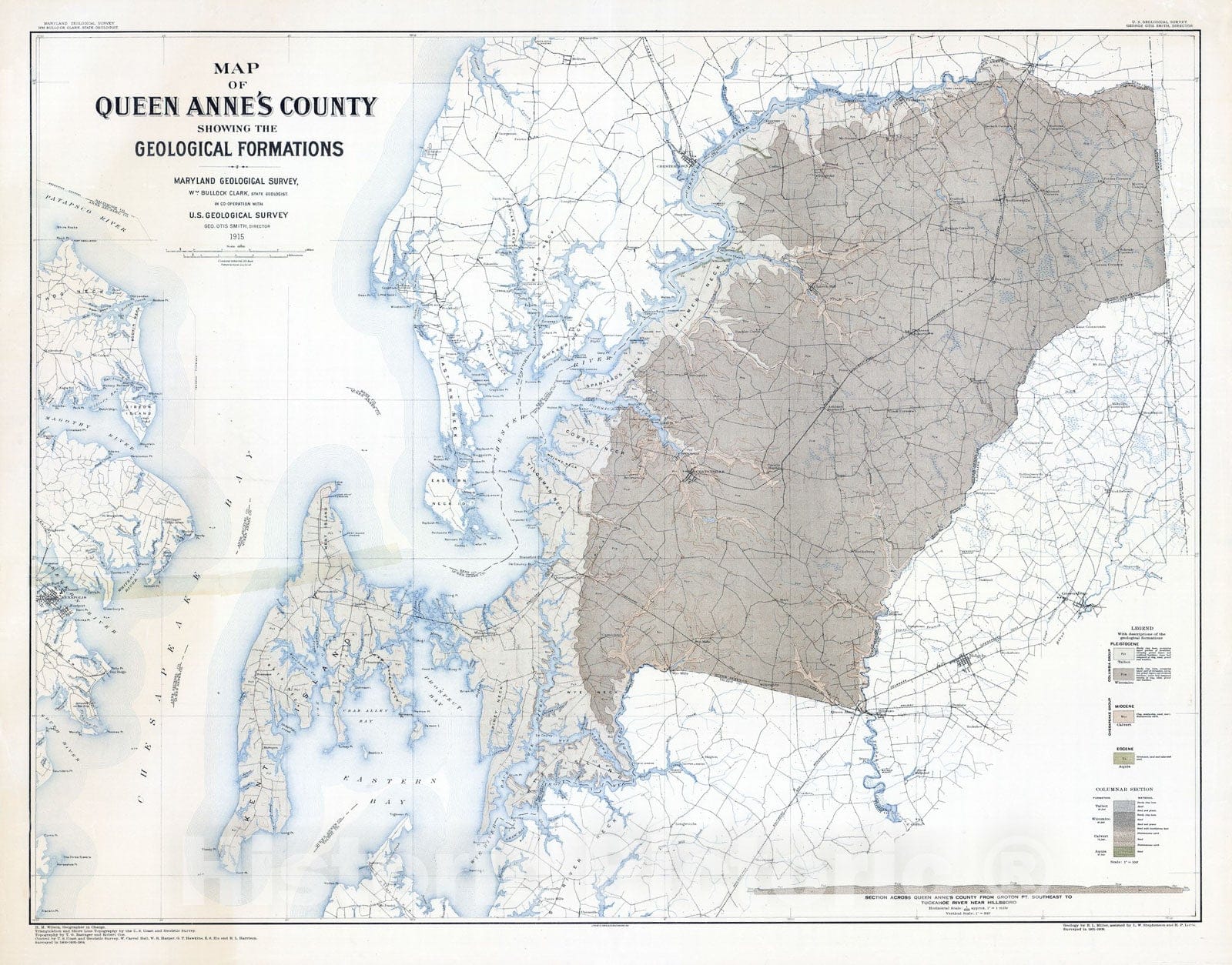 Map : Queen Anne's County [Maryland, accompanies <a href="proddesc_104896.htm" target="_blank">County Report</a> (1926)], 1916 Cartography Wall Art :