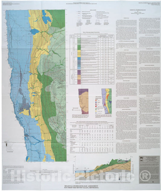 Map : Quaternary geology - southern Red River Valley, Minnesota, 2000 Cartography Wall Art :