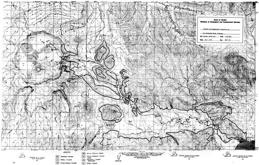 Map : Geologic and mineral evaluation of the Aniakchak River drainage, Alaska Peninsula, for wild and scenic river study, 1973 Cartography Wall Art :