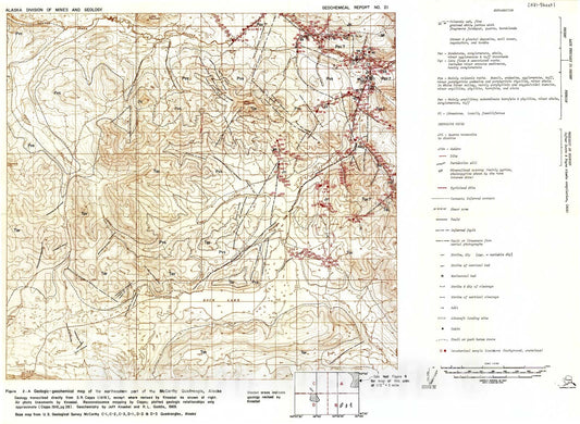 Map : Geochemical survey and geological reconnaissance of the White River area, south-central Alaska, 1970 Cartography Wall Art :