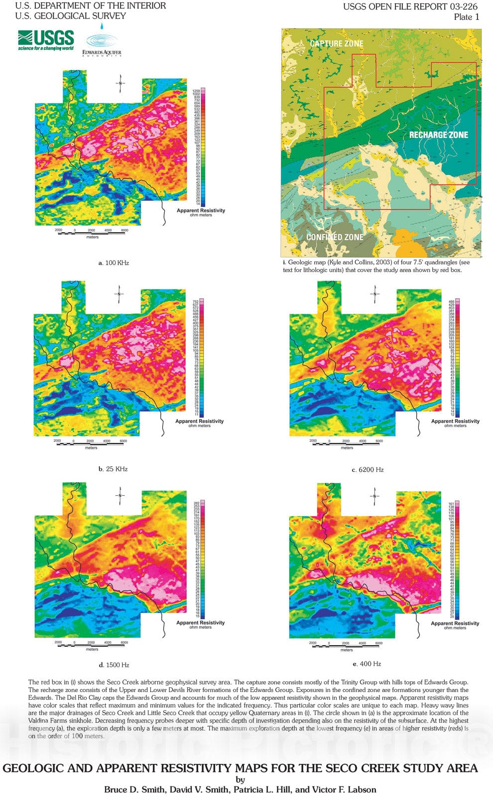 Map : Helicopter electromagnetic and magnetic survey data and maps, Seco Creek area, Medina and Uvalde Counties, Texas, 2003 Cartography Wall Art :