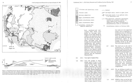 Map : Geology of the Albion-Raft River-Grouse Creek Mountains area, northwestern Utah and southern Idaho, 1983 Cartography Wall Art :