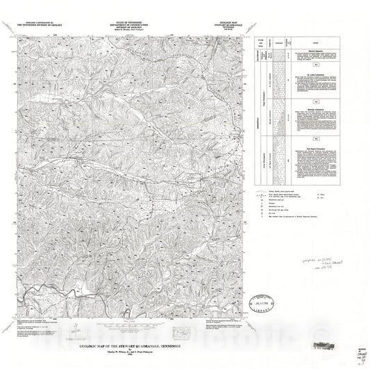 Map : Geologic Map and Mineral Resources Summary of the Stewart Quadrangle, 1986 Cartography Wall Art :