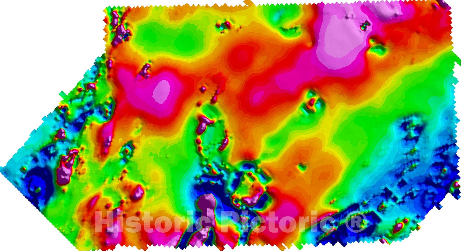 Map : Preliminary grid data and maps for an aeromagnetic survey of the Taylor Mountains quadrangle and a portion of the Bethel quadrangle, Alaska, 2004 Cartography Wall Art :