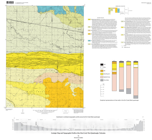 Map : Geologic studies of the Platte River, south-central Nebraska and adjacent areas -- geologic maps, subsurface study, and geologic history, 2005 Cartography Wall Art :