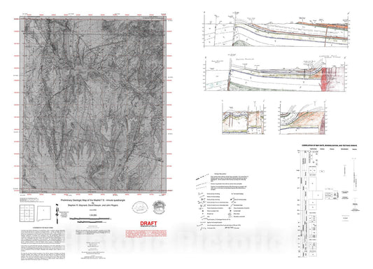 Map : Preliminary geologic map of the Madrid 7.5-minute quadrangle, Santa Fe County, New Mexico, 2001 Cartography Wall Art :