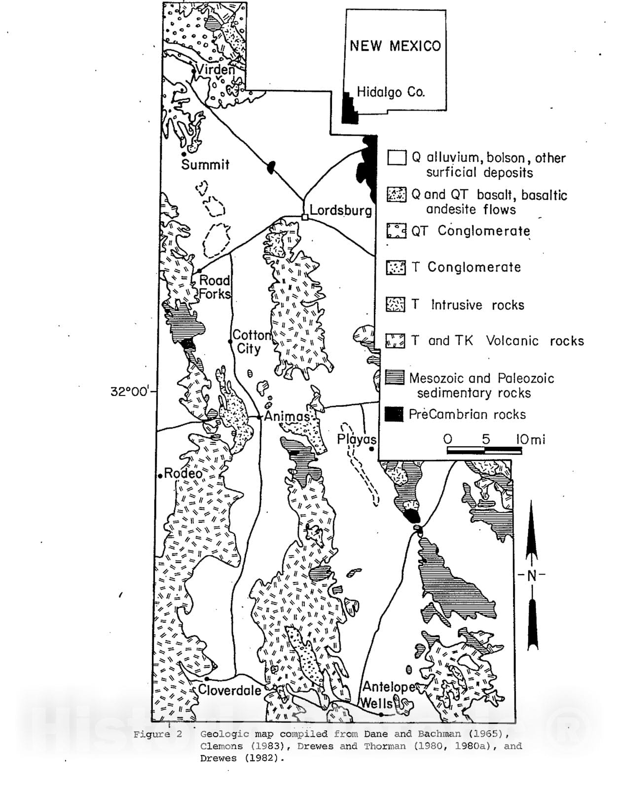 Map : Geologic map [of Hidalgo County], 1983 Cartography Wall Art :