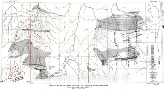 Map : Stratigraphy and structure of the upper Siksikpuk - Nanushuk Rivers area [Alaska], 1951 Cartography Wall Art :