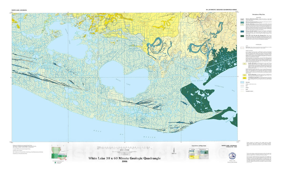 Map : White Lake thirty x sixty minute geologic quadrangle, 2006 Cartography Wall Art :