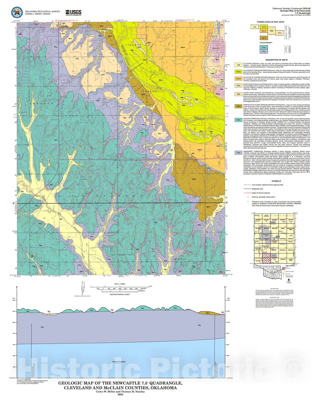 Map : Geologic map of the Newcastle 7.5' quadrangle, 2002 Cartography Wall Art :
