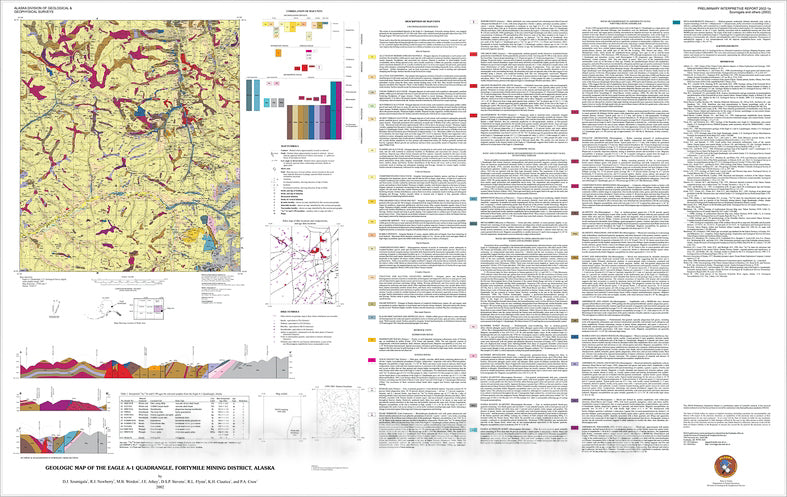 Map : Geologic map of the Eagle A-1 Quadrangle, Fortymile mining district, 2002 Cartography Wall Art :