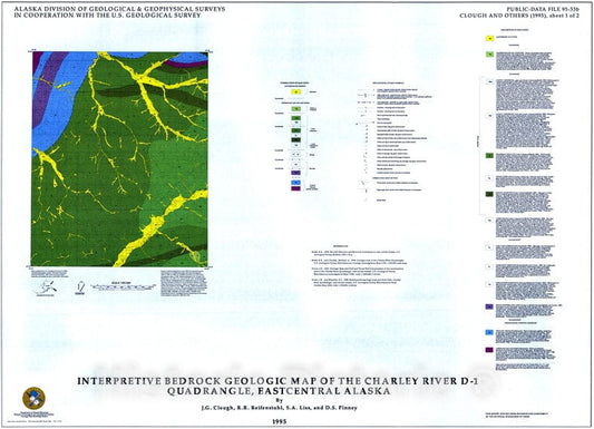 Map : Interpretive bedrock geologic map of the Charley River D-1 Quadrangle east-central Alaska, 1995 Cartography Wall Art :