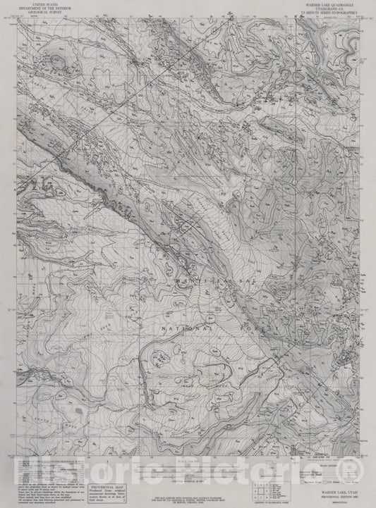 Map : Preliminary geologic map of the Warner Lake quadrangle, Grand County, Utah, 2006 Cartography Wall Art :