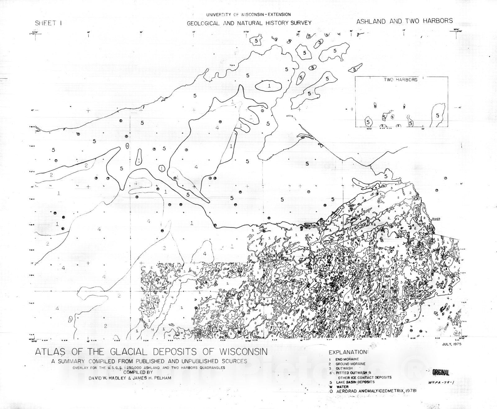 Map : Geologic summary of the Ashland 2-degree quadrangle, 1979 Cartography Wall Art :