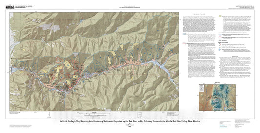 Map : Questa baseline and pre-mining ground-water quality investigation. 17. Geomorphology of the Red River Valley, Taos County, New Mex, 2008 Cartography Wall Art :