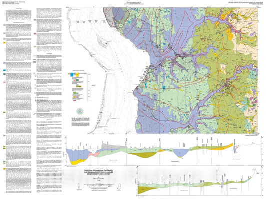 Map : Surficial geology of the Salem and Delaware City quadrangles, Salem County, New Jersey, 2009 Cartography Wall Art :