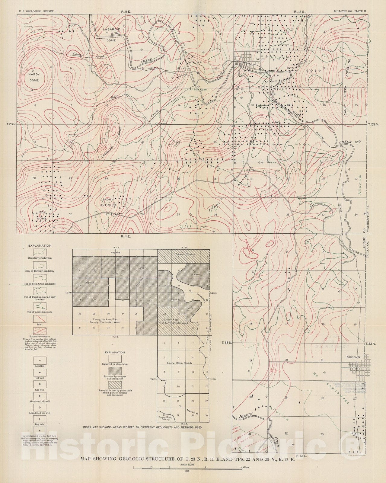 Map : T. twenty-three N., R. eleven E.; T. twenty-two and twenty-three N., R. twelve E., 19twenty-two Cartography Wall Art :