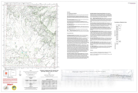 Map : Preliminary geologic map of the Ambrosia Lake quadrangle, McKinley County, New Mexico, 2010 Cartography Wall Art :