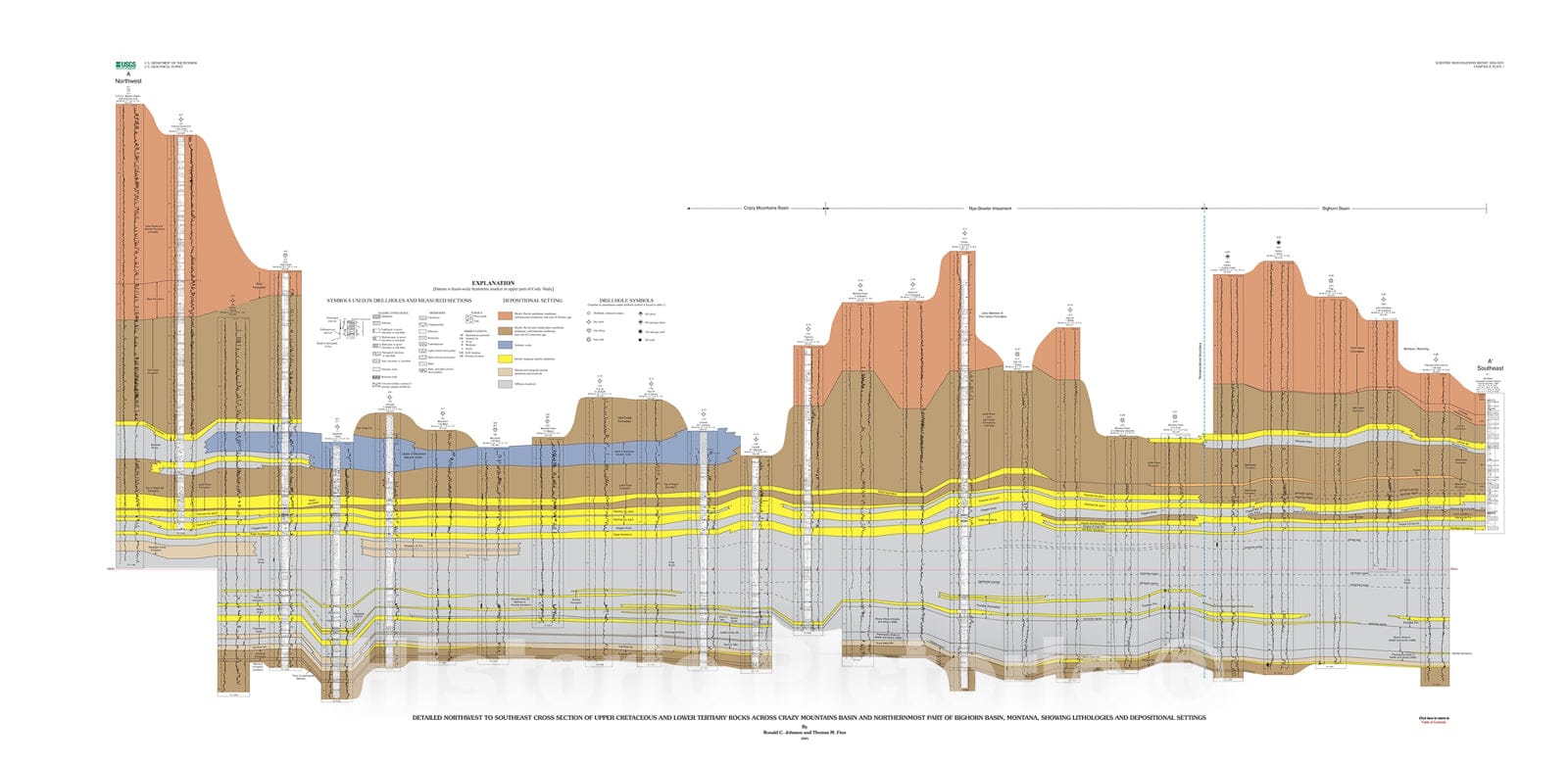 Map : Stratigraphic framework, structure, and thermal maturity of Cretaceous and Lower Tertiary rocks in relation to hydrocarbon, 2011 Cartography Wall Art :