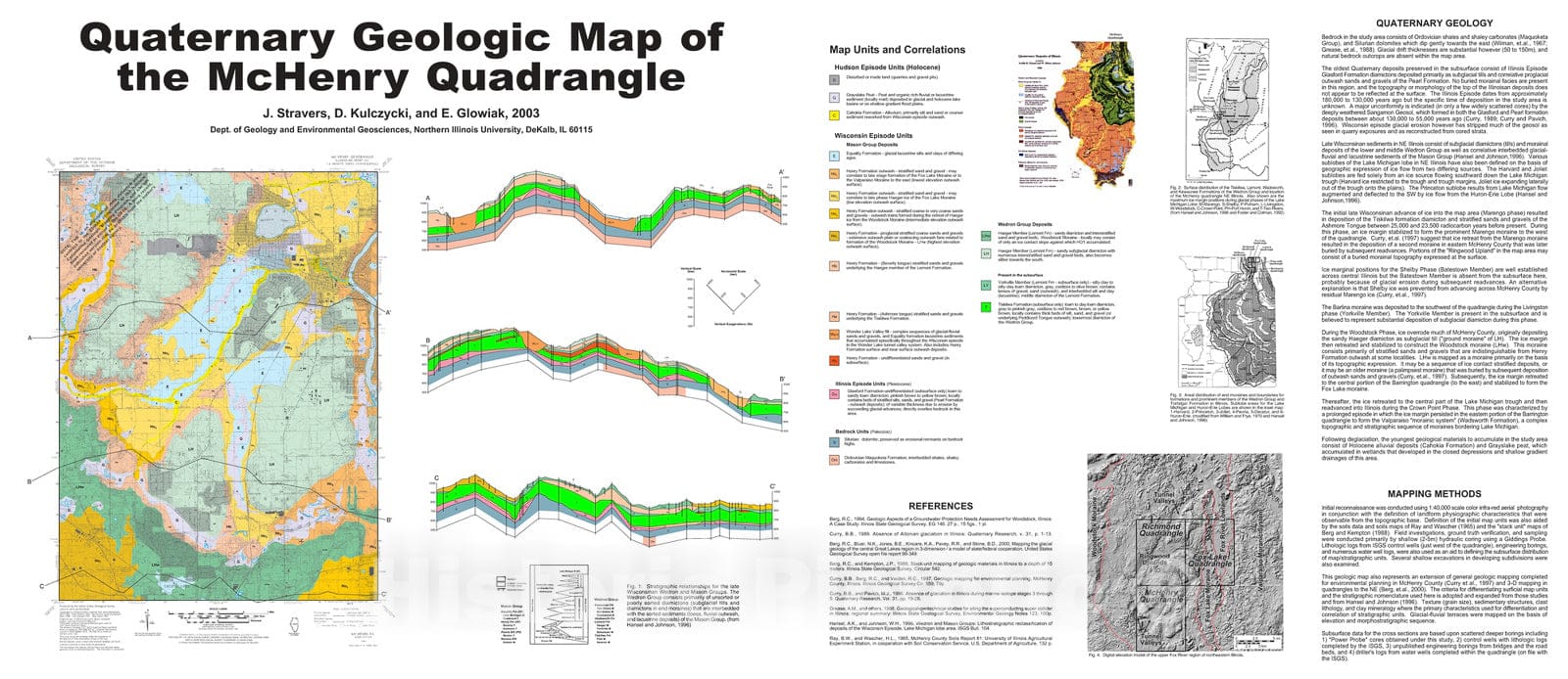 Map : Quaternary geologic map of the McHenry Quadrangle, 2003 Cartography Wall Art :