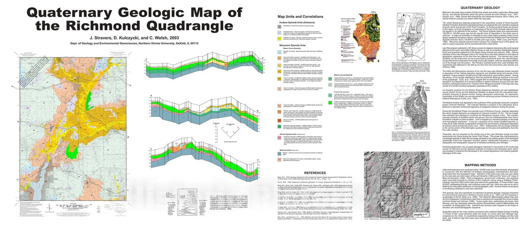 Map : Quaternary geologic map of the Richmond Quadrangle, 2003 Cartography Wall Art :