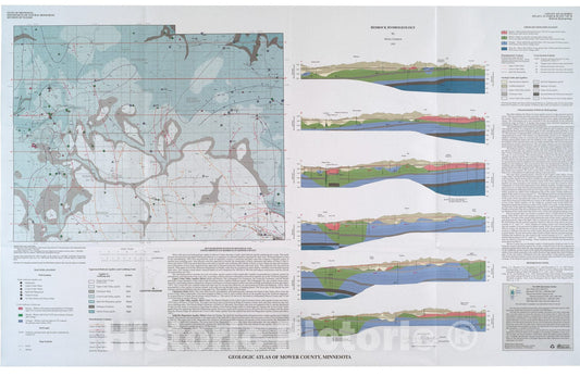 Map : Geologic atlas, Mower County, Minnesota (Part B), 1998 Cartography Wall Art :