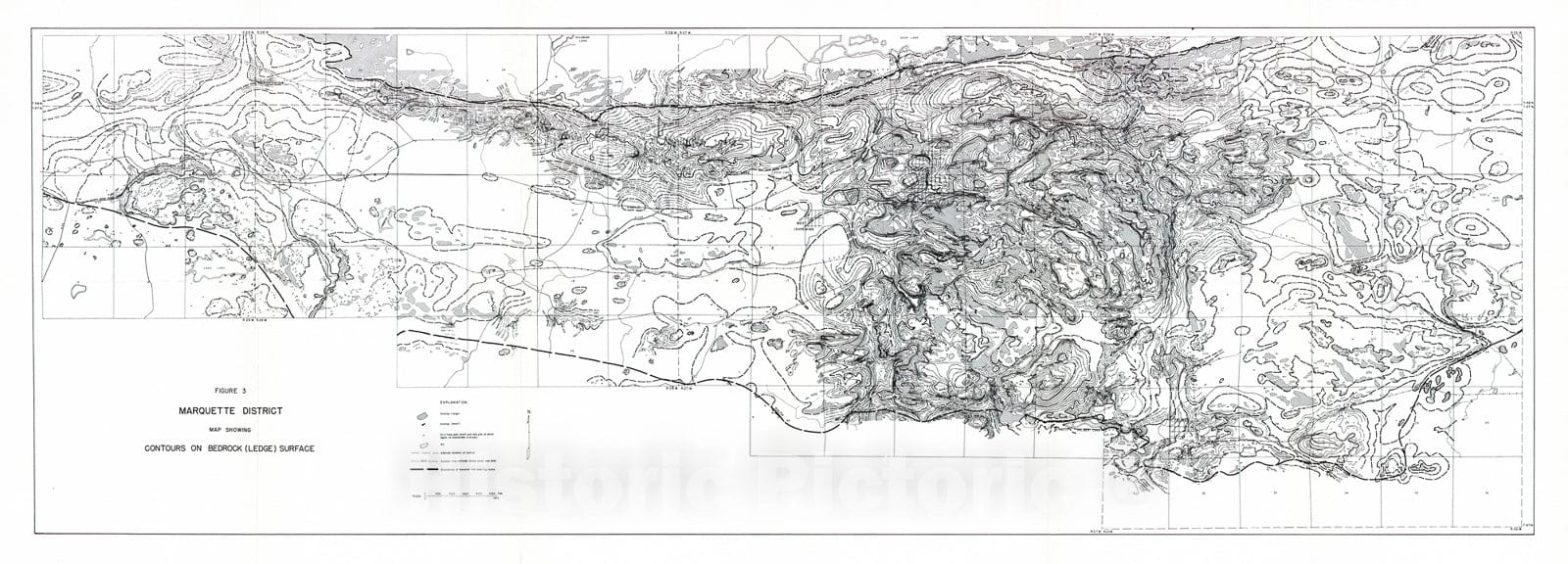 Map : Ground water investigations of the Marquette iron-mining district, 1954 Cartography Wall Art :
