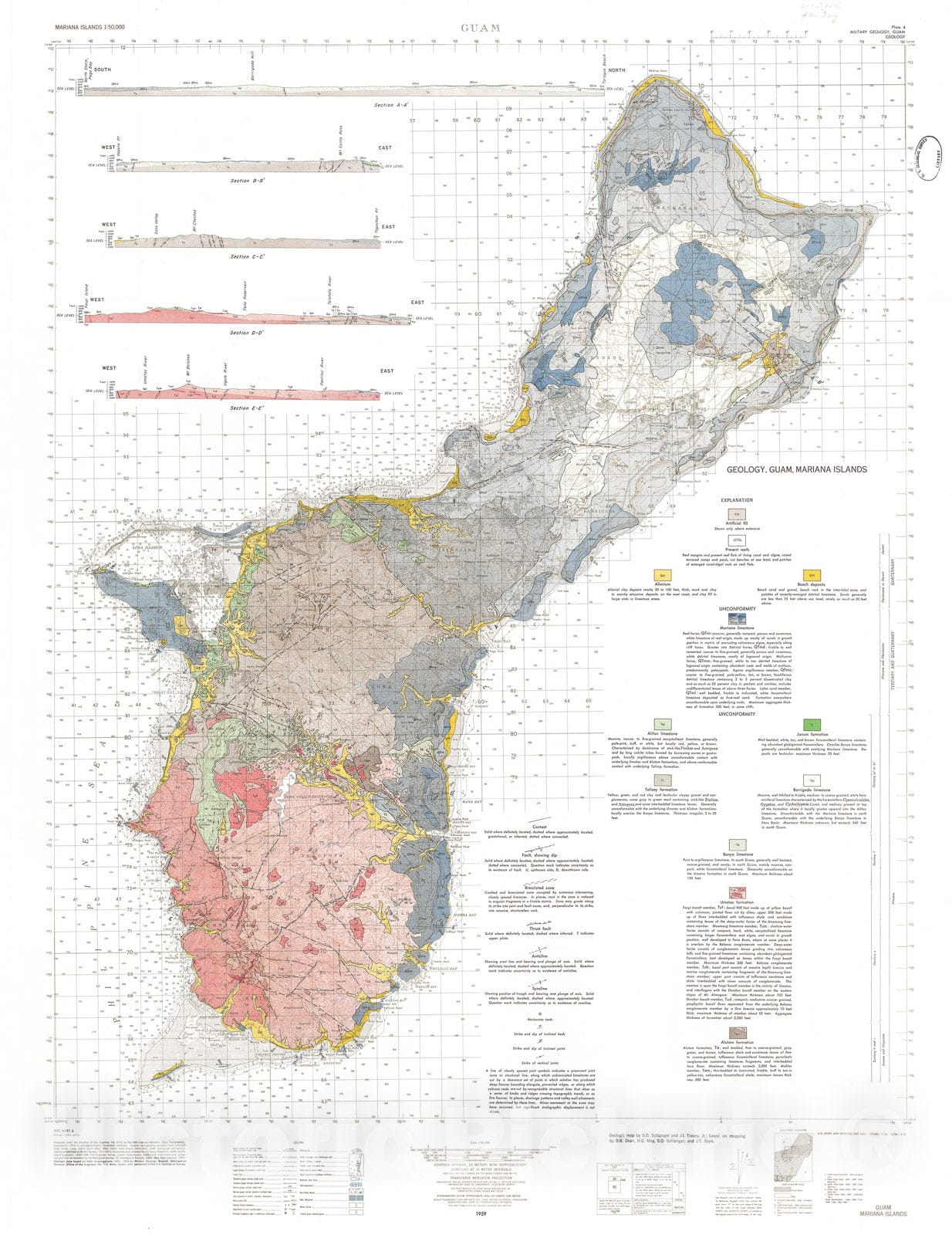 Map : Part I.  Description of terrain and environment;  Part II.  Engineering aspects of geology and soils, 1959 Cartography Wall Art :