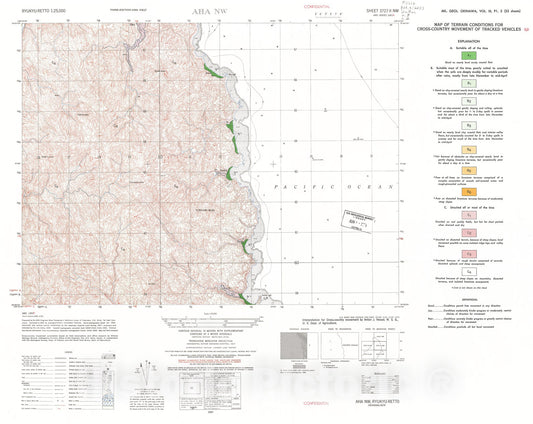 Map : Volume III.  Cross-country movement (u), 1957 Cartography Wall Art :